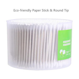 Bamboo/Paper Cotton Swab 500count (Custom Label Plastic Box)