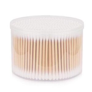 Bamboo/Paper Cotton Swab 500count (Custom Label Plastic Box)