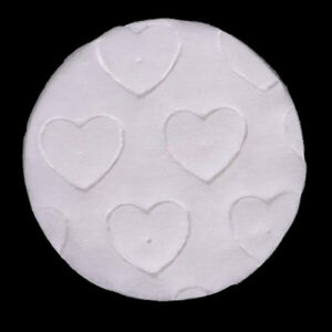 Φ6cm 0.5g Round Cotton Pad (heart embossed)