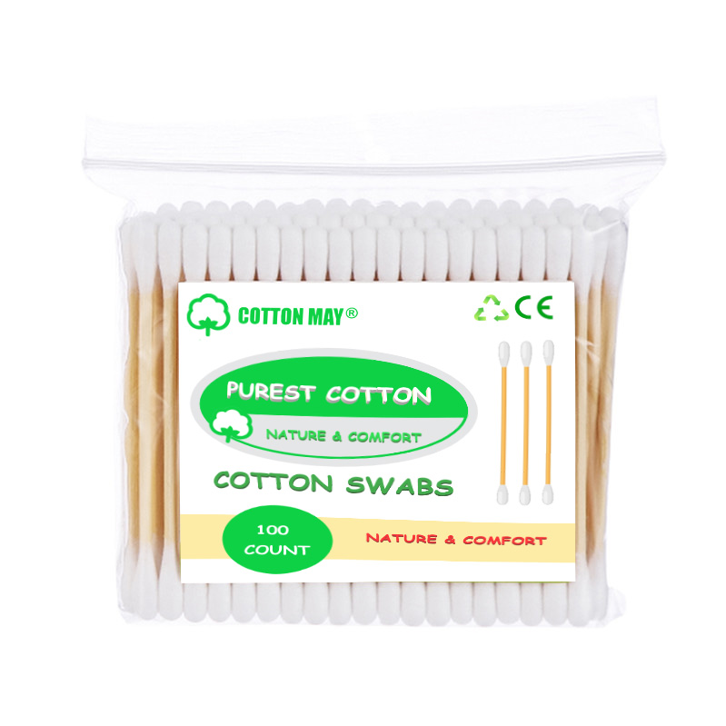 Custom Zip Bag 100 count Cotton Swab