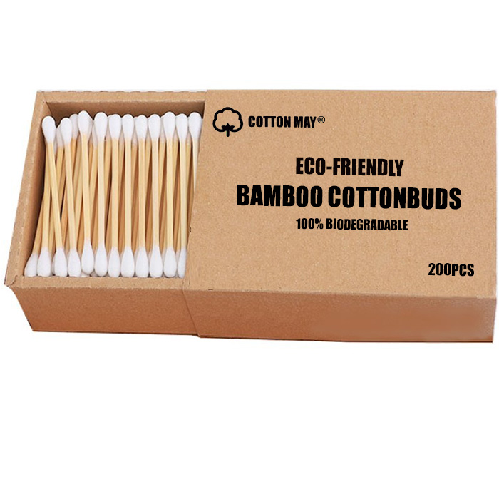 200ct Paper Drawer Box Bamboo Cotton Swab - Image 4