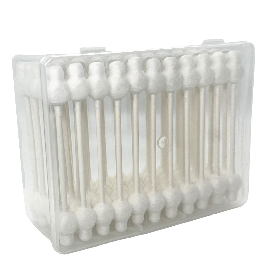 55ct PP Box Safety Tip Paper Stem Cotton Swab - Image 8
