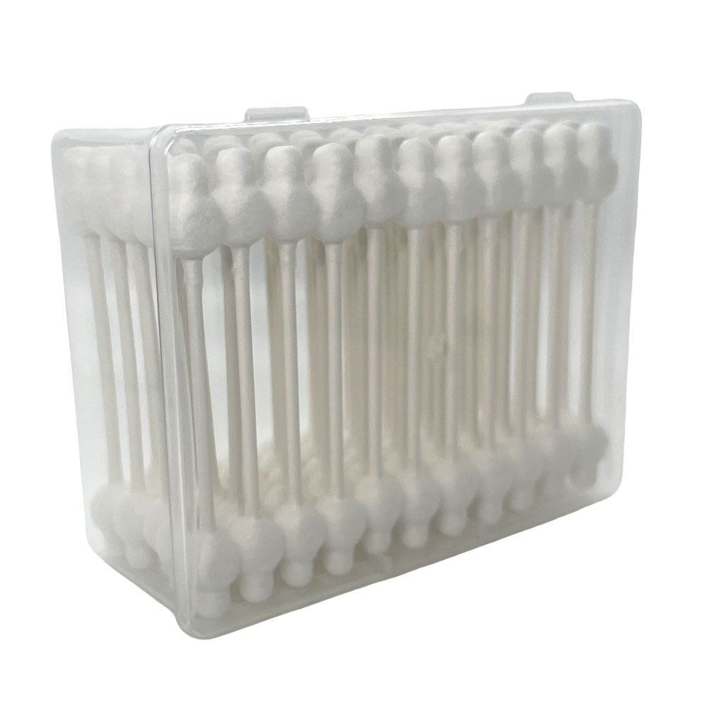 55ct PP Box Safety Tip Paper Stem Cotton Swab - Image 7
