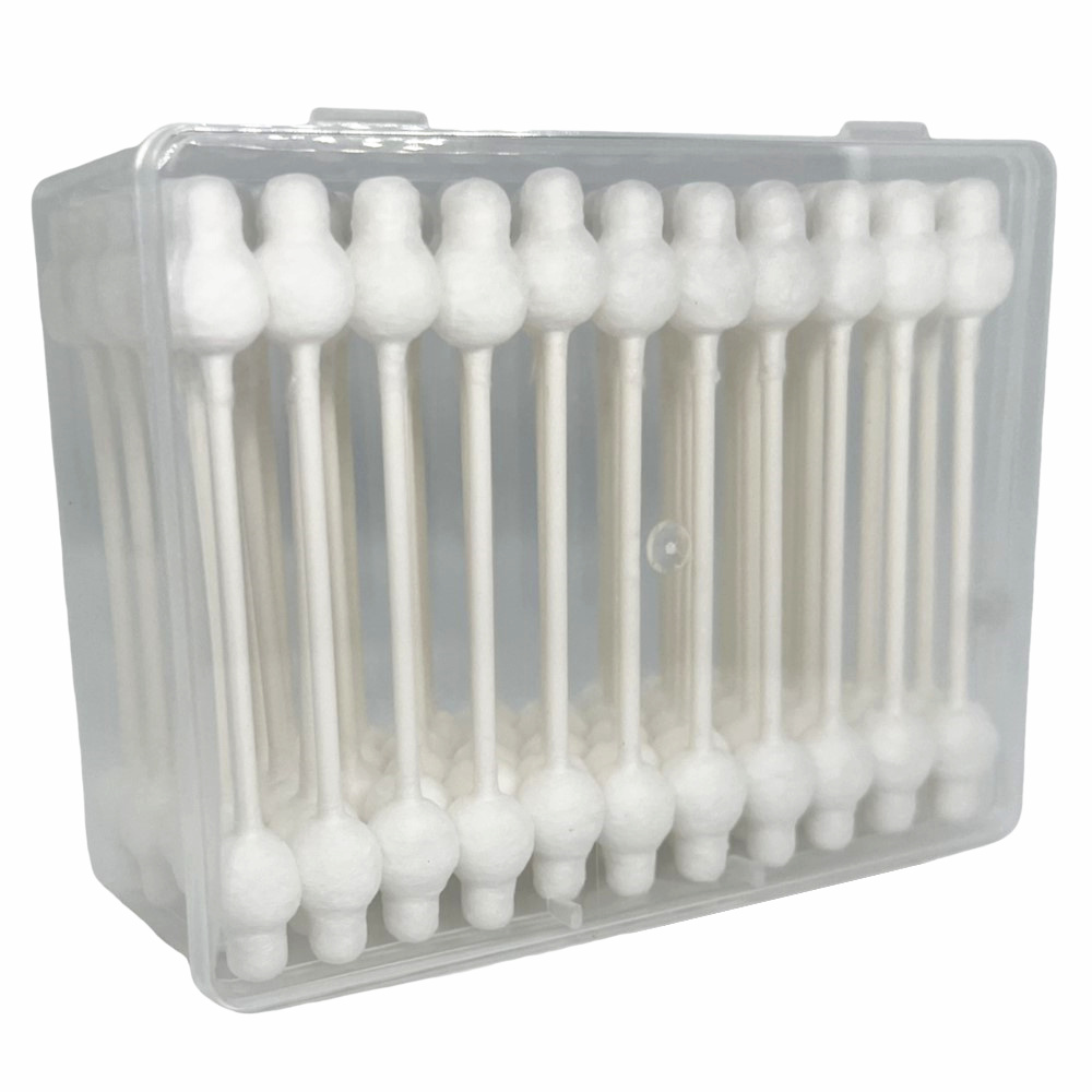 55ct PP Box Safety Tip Paper Stem Cotton Swab - Image 4