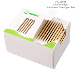 Perforated Die-cutting Kraft Box Cotton Swab 200-500 count