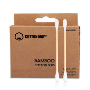Hang Hole Kraft Box Bamboo Cotton Swab 100/200ct