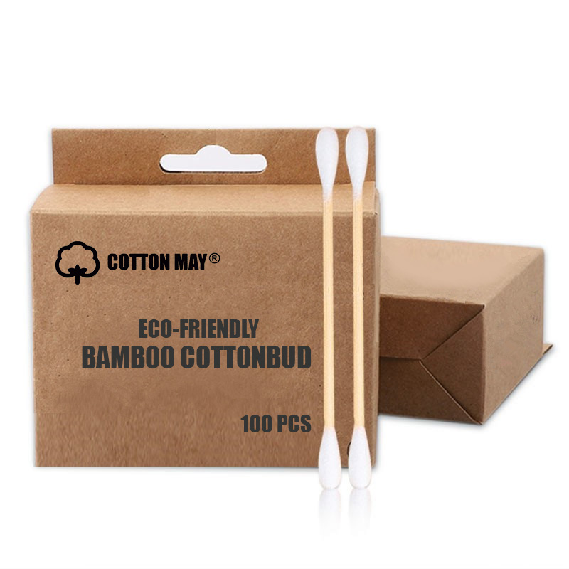 Hang Hole Kraft Box Bamboo Cotton Swab 100/200ct - Image 2