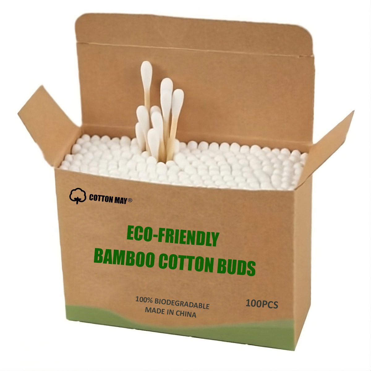 Kraft Box Bamboo Cotton Swab 100 - Image 2