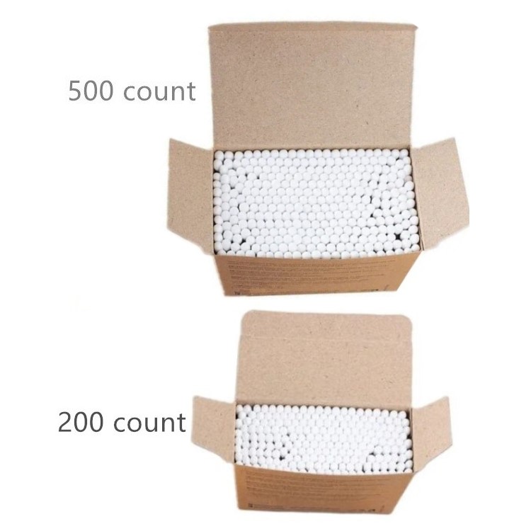 Simple Kraft Box Bamboo Cotton Swab 200-500ct - Image 2