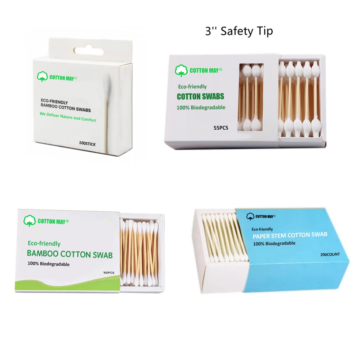 Custom White Paper Box Cotton Swab